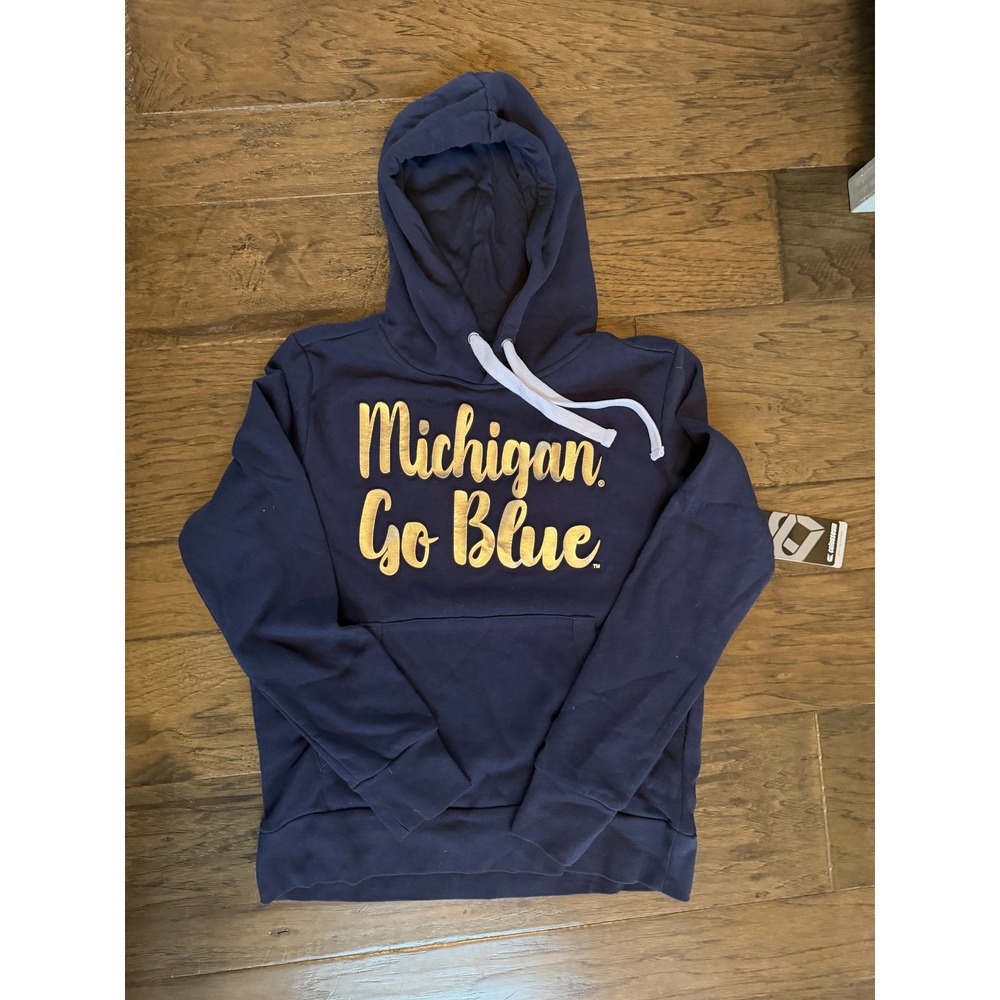 Colosseum Women's‎ University of Michigan Go Blue Hoodie Small Athletic Silver